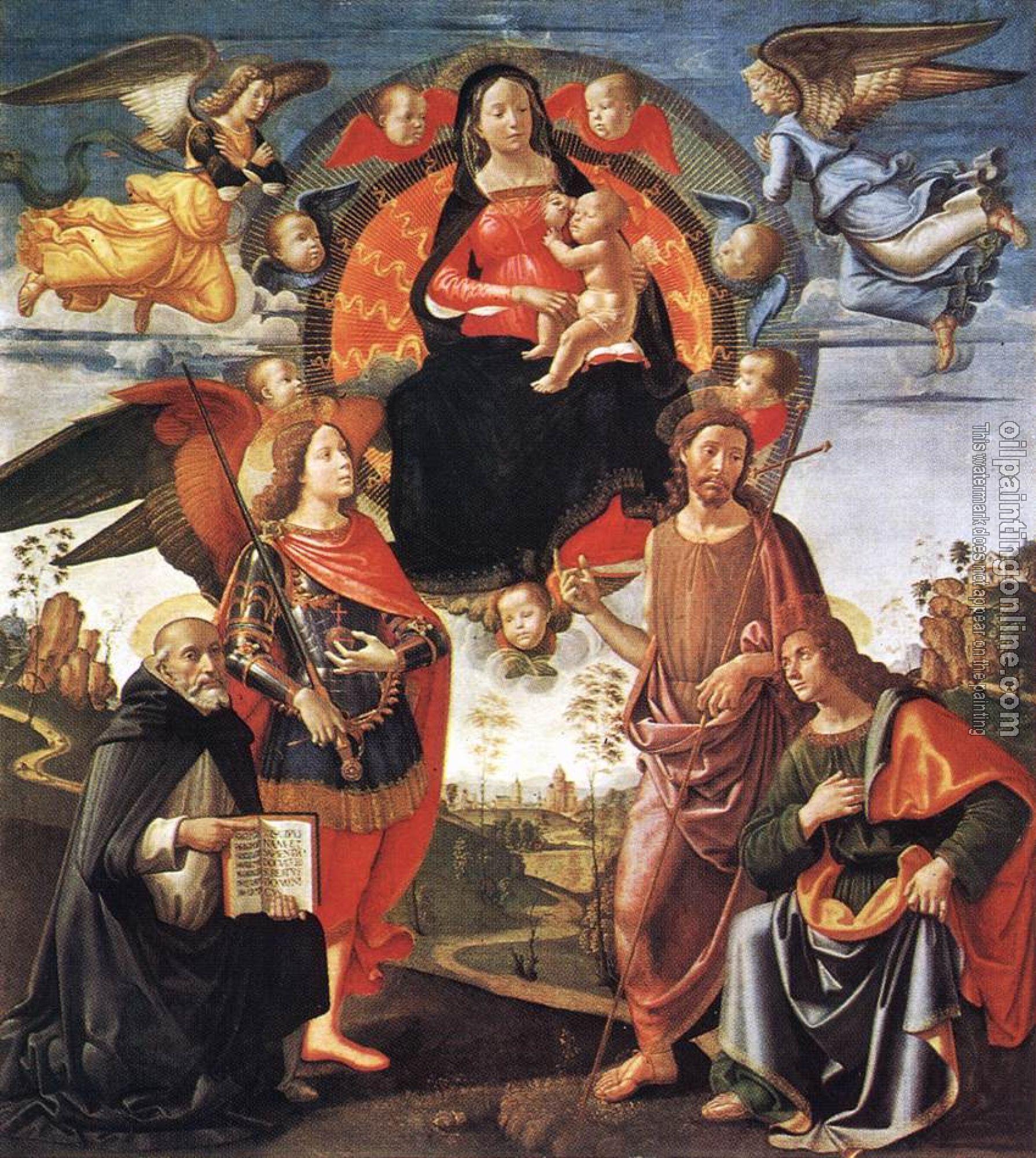 Ghirlandaio, Domenico - Madonna in Glory with Saints